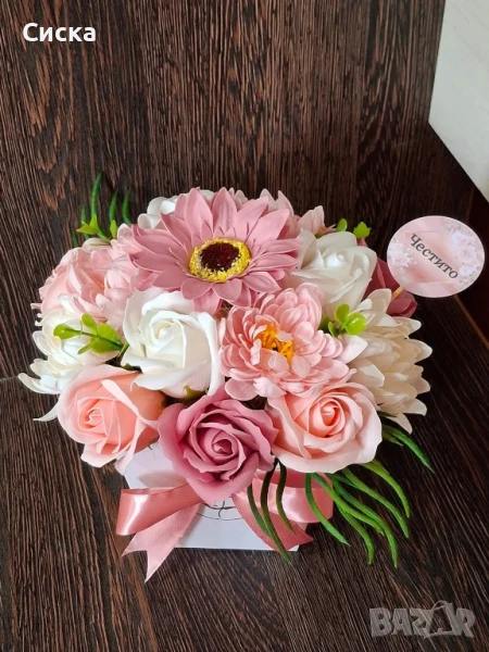 Букет със сапунени цветя от пластичен сапун , снимка 1