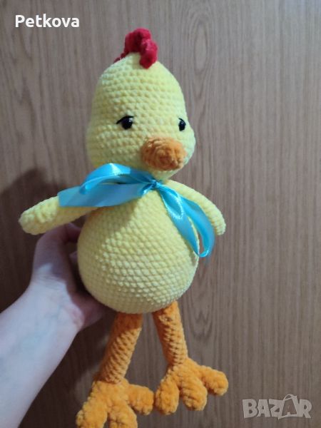 Плетено голямо пиле, плетена играчка , снимка 1