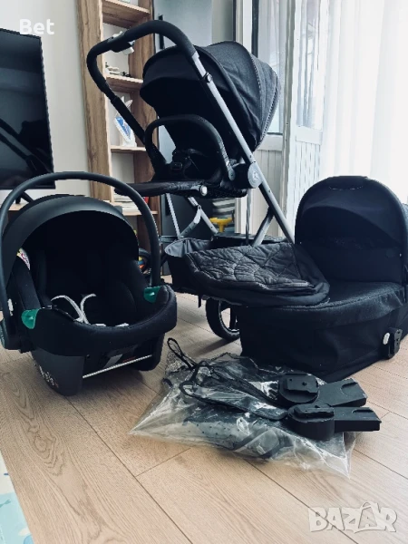 BALIOS S LUX детска количка 3 в 1 в червн цвят., снимка 1