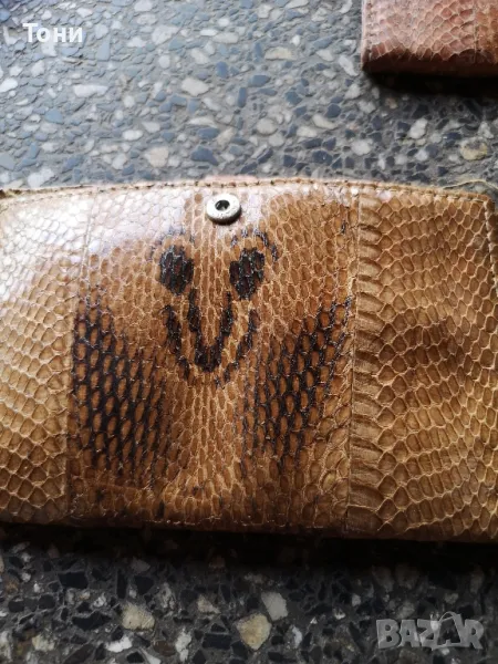 ретро пртфейл от змийска кожа - кобра, снимка 1