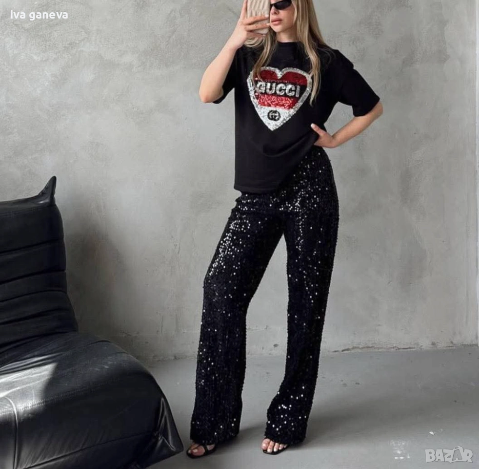 Дамски комплект с пайети , снимка 1