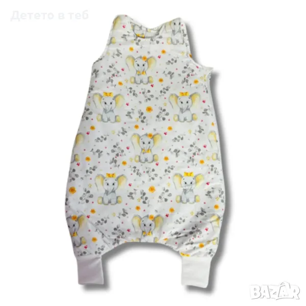 Спален чувал с крачета Жълт слон, снимка 1