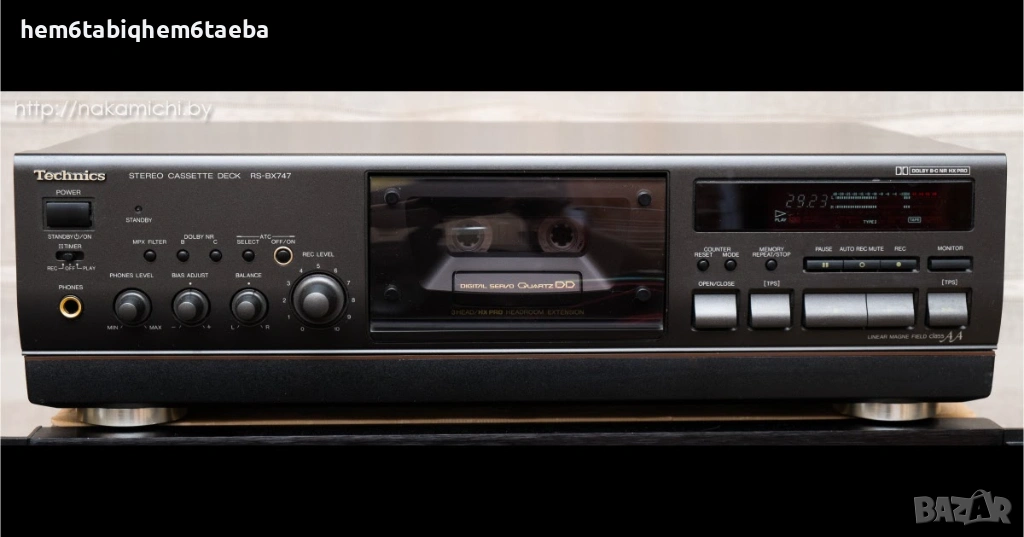 Technics RS-BX 747 3-Head, Direct Drive, ATC+Bias Adjust, Jet Rewind, Remote Control, снимка 1