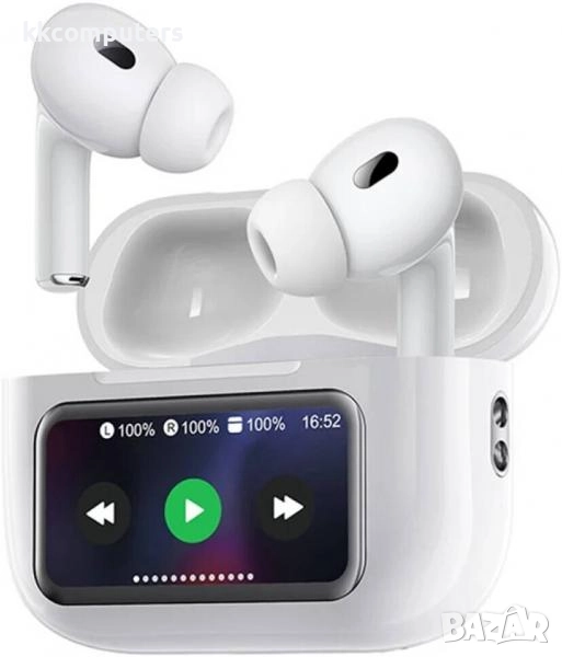 Bluetooth Handsfree Wireless Слушалки Yesido TWS29 + LCD /Бял/ Баркод : 2404194, снимка 1