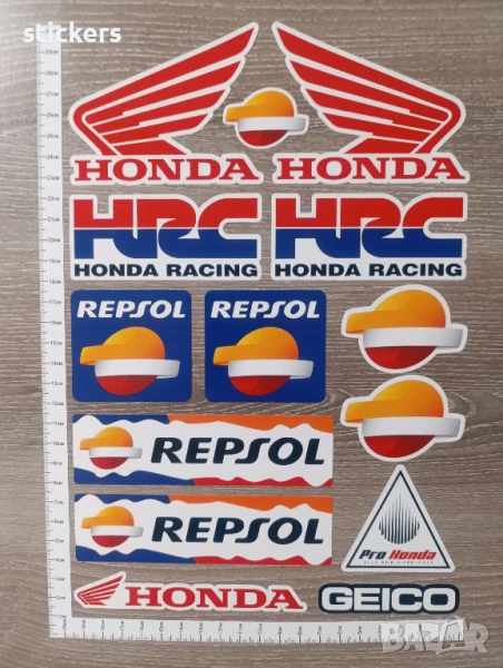 Стикери за Мотор Хонда HRC Repsol Geico Honda, снимка 1
