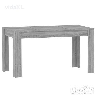 vidaXL Трапезна маса, сив сонома, 140x74,5x76 см, инженерно дърво(SKU:815199, снимка 1