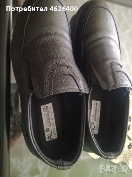 Продавам черни мъжки затворени обувки без връзки, снимка 1