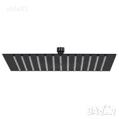 vidaXL Rainshower душ пита, инокс, 40x40 cм, квадратна, черна(SKU:147698), снимка 1