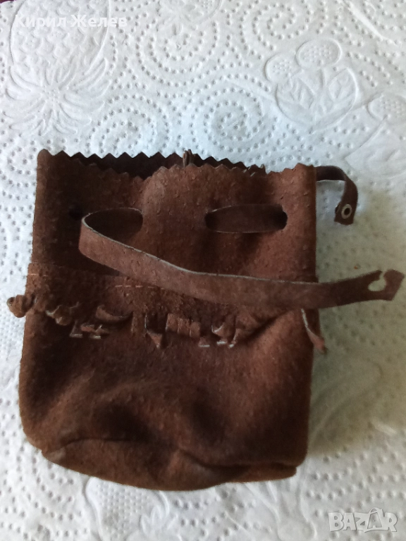 Портмоне торбичка кесия кожена 45837, снимка 1