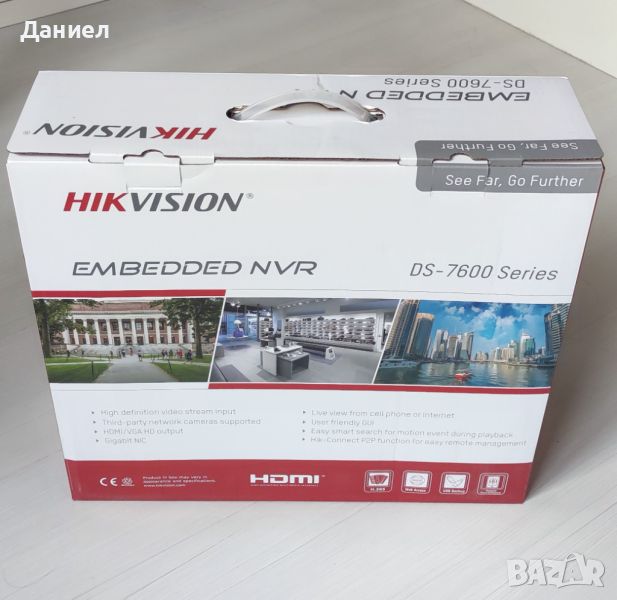 16 портов PoE 4K NVR Hikvision DS-7616NI-I2/16P, снимка 1
