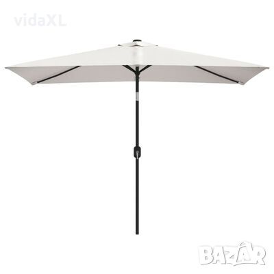 vidaXL Правоъгълен чадър за слънце, 200 х 300 см, пясъчно бял(SKU:40772