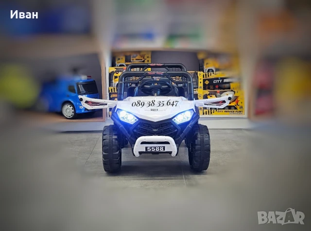 TОП ЦЕНА!НОВО!Акумулаторен джип Fast UTV WHITE с 12V батерия,дистанционно,USB, снимка 3 - Електрически играчки - 50653494