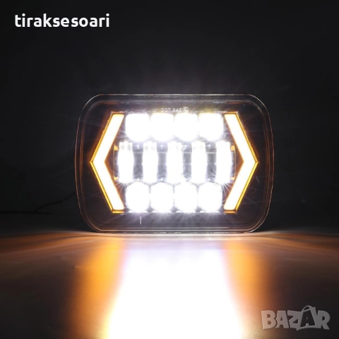 LED Фарове 200W 20x14 см за Jeep Wrangler YJ, Cherokee XJ, Daihatsu Feroza, снимка 8 - Аксесоари и консумативи - 52394716