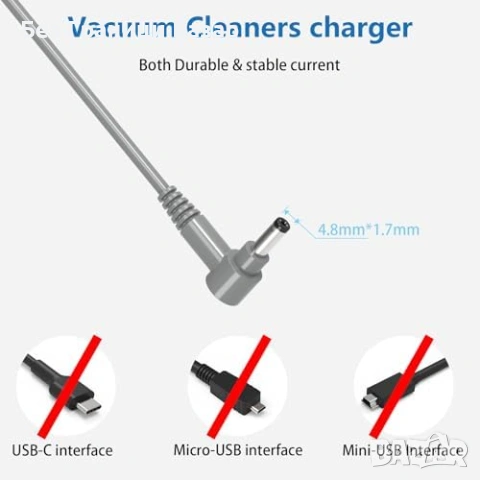 Ново 30.45V 1.1A зарядно за Dyson V10 V11 V12 V15 SV12 SV14 UK контакт, снимка 5 - Друга електроника - 53569653