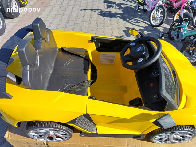 LAMBO Акумулаторна кола CHIARA жълт, снимка 5 - Детски велосипеди, триколки и коли - 53569520
