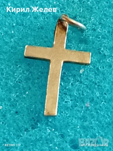 Сребърна висулка кръст нежен елегантен дизайн 52461, снимка 3 - Колиета, медальони, синджири - 52707970