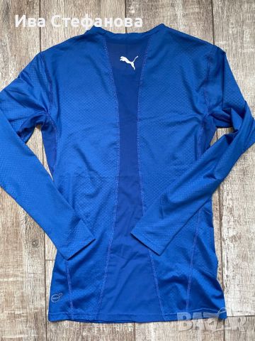 Нова оригинална спортна синя еластична блуза Puma Пума , снимка 3 - Спортни екипи - 45530021