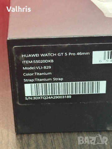КАТО НОВ! Гаранция! Huawei Watch GT 5 PRO 46mm Titanium, снимка 4 - Смарт часовници - 54264275