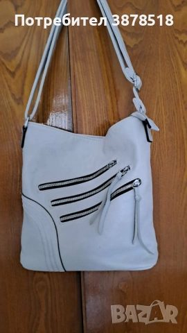 Дамска чанта светло сив цвят., снимка 2 - Чанти - 53692273