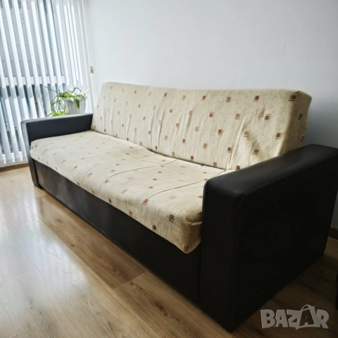 Разтегателен диван тип клик-клак, снимка 2 - Дивани и мека мебел - 52937472