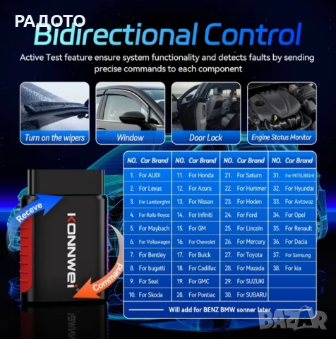 KONNWEI KDIAG Пълен Системен OBD2 , снимка 3 - Аксесоари и консумативи - 54061128