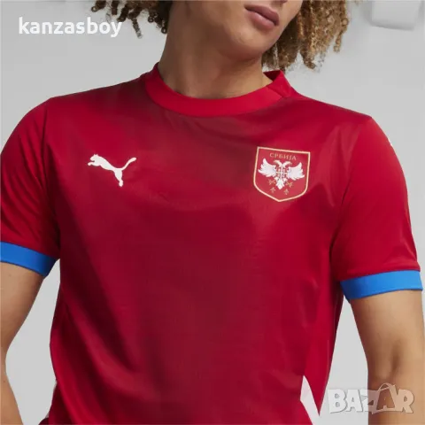 PUMA Serbia 2024 Home Shirt - мъжка футболна тениска КАТО НОВА С, снимка 1 - Тениски - 46995257