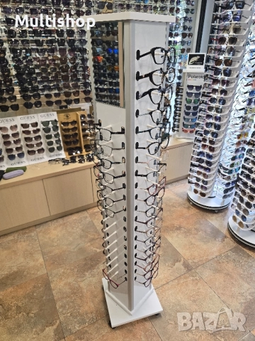 Стелаж за очила 72бр въртящ алуминиев корпус, снимка 3 - Слънчеви и диоптрични очила - 51961558