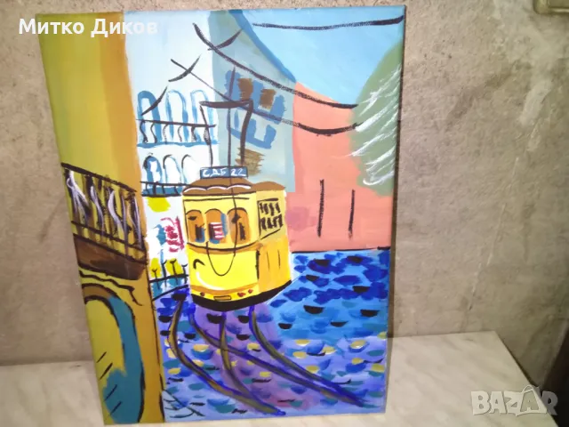 Картина пейзаж акрилни бои СДП 22-30х40см, снимка 2 - Декорация за дома - 50303447