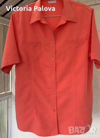Дамска риза PIER ANGELINI цвят сьомга, снимка 5 - Ризи - 45257033