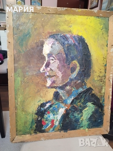Експресивен български портретен етюд – масло върху фазер
