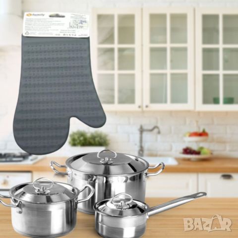 Кухненска гумена ръкавица за горещи съдове, снимка 3 - Аксесоари за кухня - 46420086