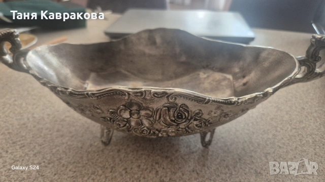 Сребърен съд  тип Гондола, снимка 2 - Антикварни и старинни предмети - 53897416