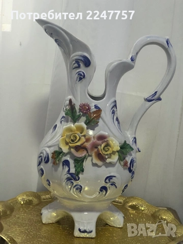 Ваза/ Кана Capodimonte , снимка 7 - Антикварни и старинни предмети - 52901782