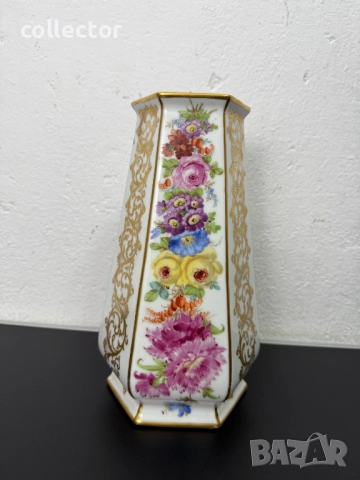 Уникална порцеланова ваза - Дрезден. №7427