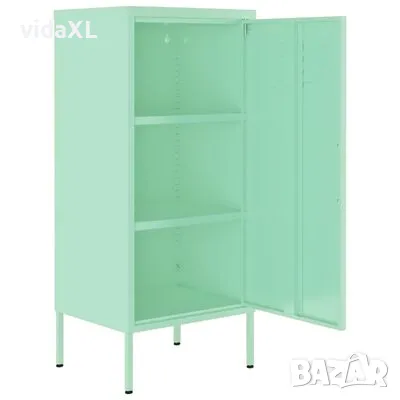 vidaXL Шкаф за съхранение, мента, 42,5x35x101,5 см, стомана(SKU:336194), снимка 4 - Шкафове - 49466719