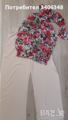 Блузка на цветя. M/L, снимка 10 - Потници - 54180638
