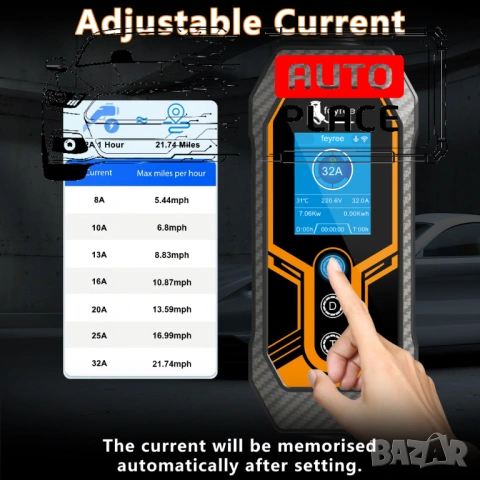 Разпродажба! Преносимо Зарядно Feyree Lion EV-K9 Type 2 / 7kW / APP, снимка 6 - Аксесоари и консумативи - 53973134