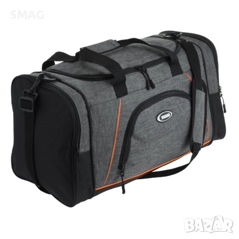Пътна чанта (сак) в сиво с оранжев кант – 36 л._1247845