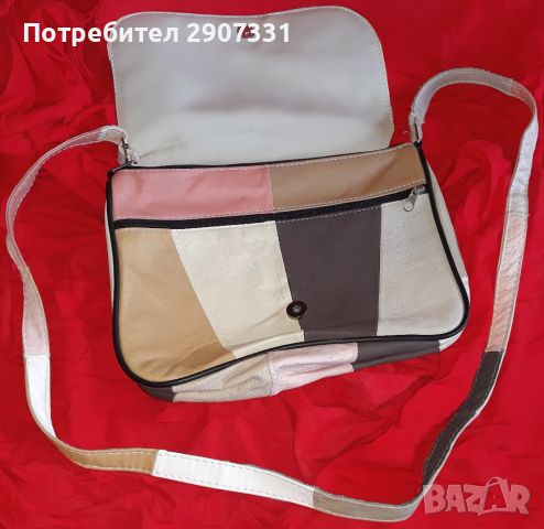Елегантна дамска чанта. естествена кожа, снимка 4 - Чанти - 45375352