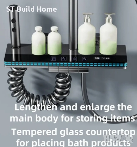 Луксозен Дигитален Душ с Контрол на Температурата и Регулируемо Налягане, снимка 7 - Душове - 51725213