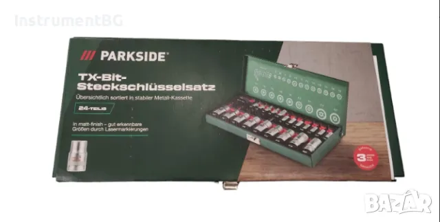 Комплект битове PARKSIDE® TX Bit Socket Set / 24 части, снимка 1 - Гедорета - 48659978