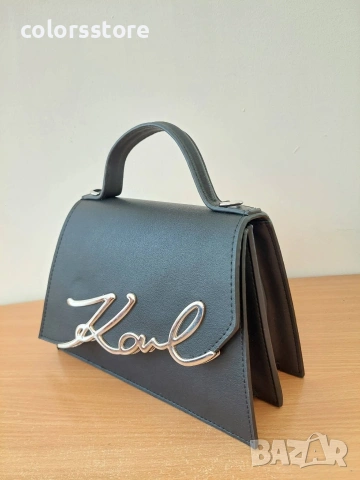 Черна чанта Karl Lagerfeld/SG71n, снимка 2 - Чанти - 53841202