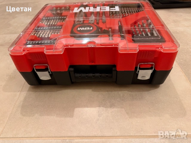 Акумулаторен винтоверт Ferm с куфар и 69 части