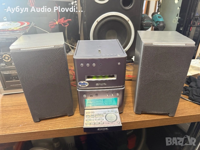 AİWA HR-MD90EZ MD-CD TUNER STREO Mini System , снимка 2 - Аудиосистеми - 54106762
