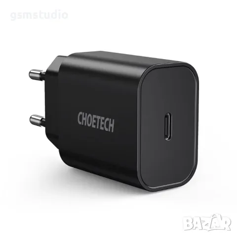 Choetech Wall Charger USB-C 20W PD - зарядно за iPhone 15 Pro Max, снимка 2 - Оригинални зарядни - 46872501