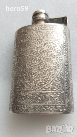 Сребърна бутилка за уиски,сребро 84, снимка 1