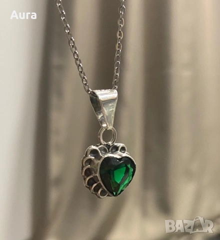 Heart silver pendant, снимка 2 - Колиета, медальони, синджири - 51517617