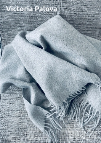 Елегантен вълнен шал Anna Field със стилни ресни, снимка 6 - Шалове - 53892843