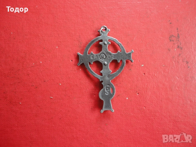 Страхотен кръст на Свети Колумби Кръст от калай , снимка 3 - Колиета, медальони, синджири - 52639691