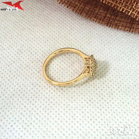 Пръстен с 14К златно покритие 224855, снимка 3 - Пръстени - 53932067